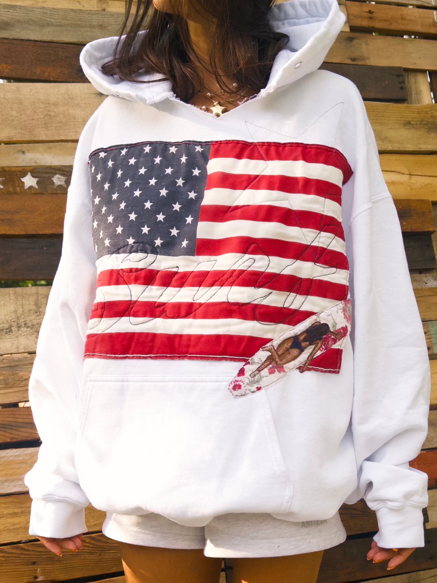 SALTWATER HOODIE - AMERICANA WHITE