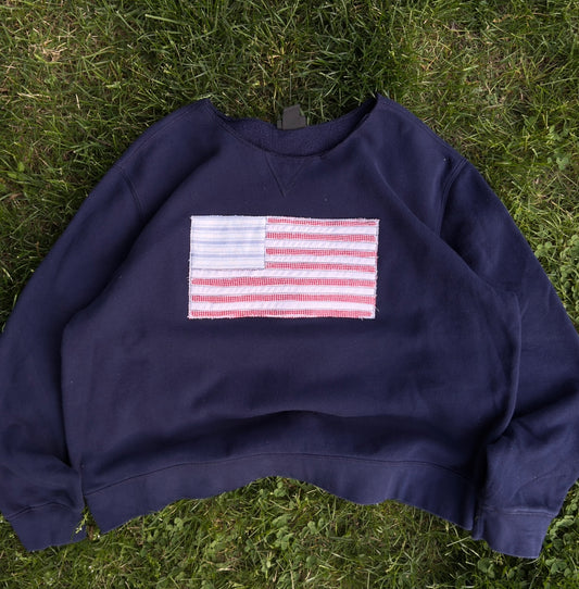 NAVY AMERICAN FLAG