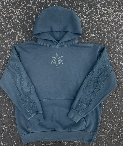 COWBOY BOOT HOODIE - BLUE MONOCHROME