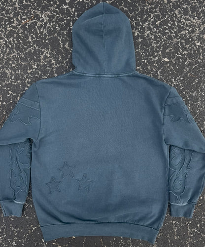 COWBOY BOOT HOODIE - BLUE MONOCHROME