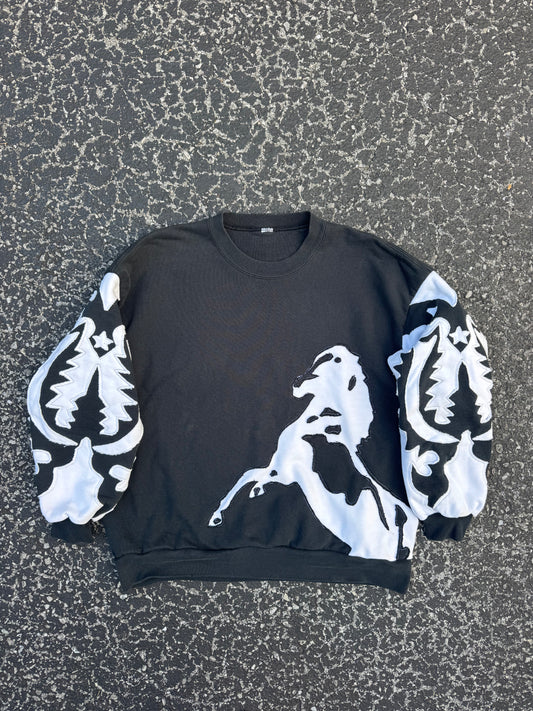 COWBOY BOOT HOODIE - B&W